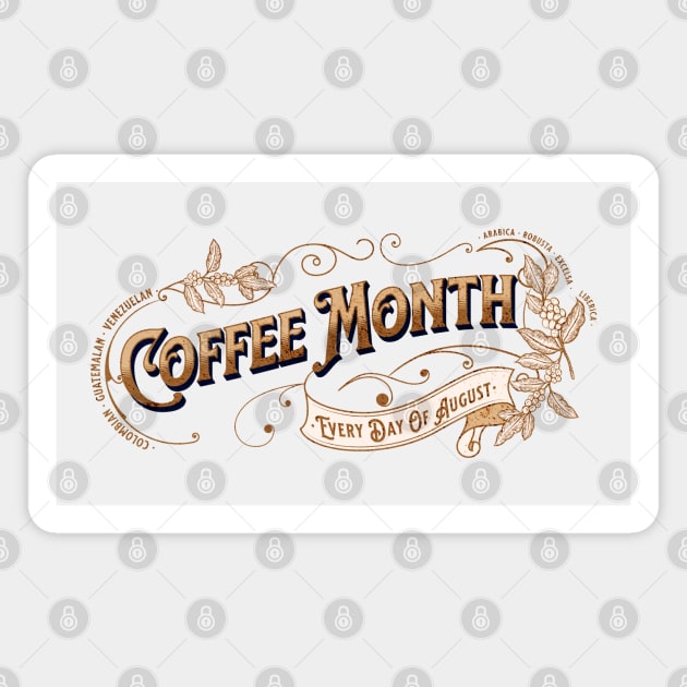 Vintage Sign Coffee Month Magnet by HolidayBug